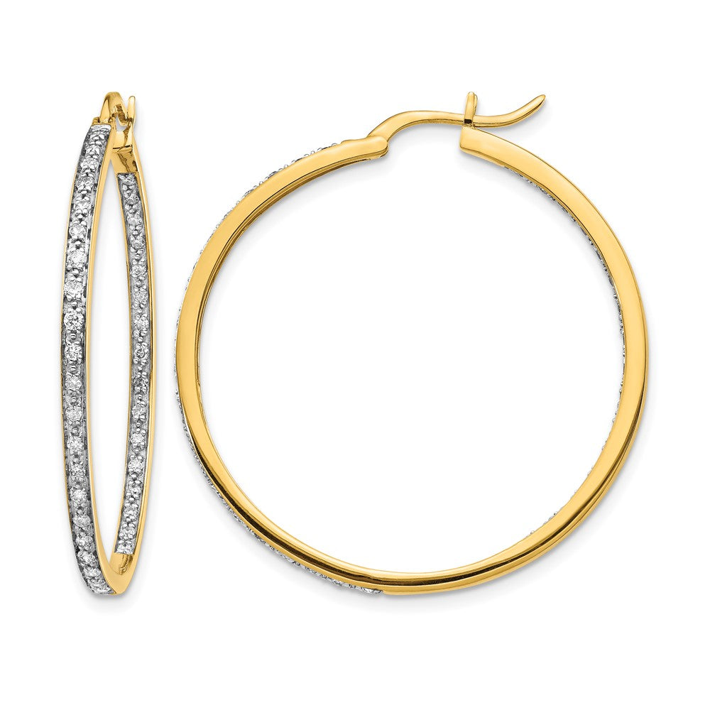 5/8 carat Diamond In/Out Hoop Earrings - WBC
