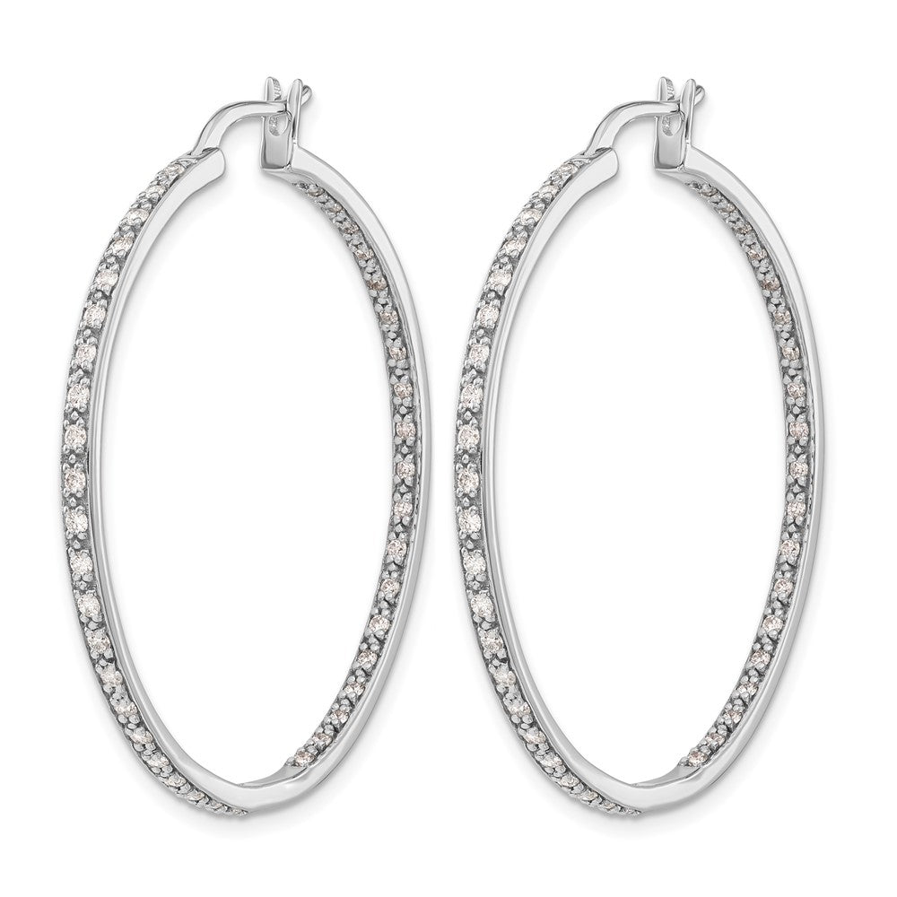 7/8 carat Diamond In/Out Hoop Earrings - WBC