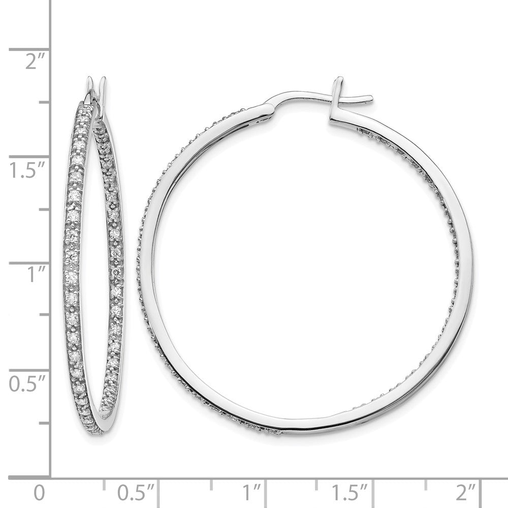 7/8 carat Diamond In/Out Hoop Earrings - WBC