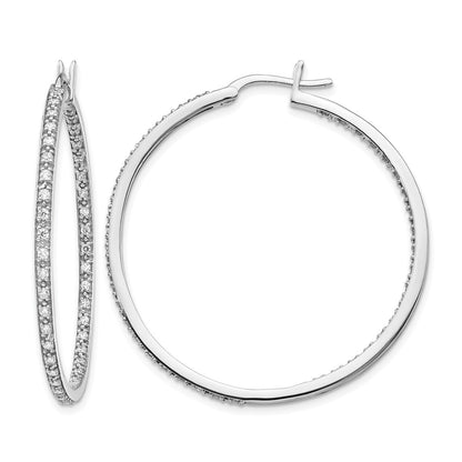 7/8 carat Diamond In/Out Hoop Earrings - WBC