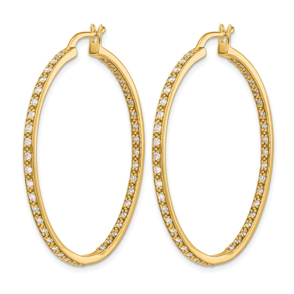 7/8 carat Diamond In/Out Hoop Earrings - WBC