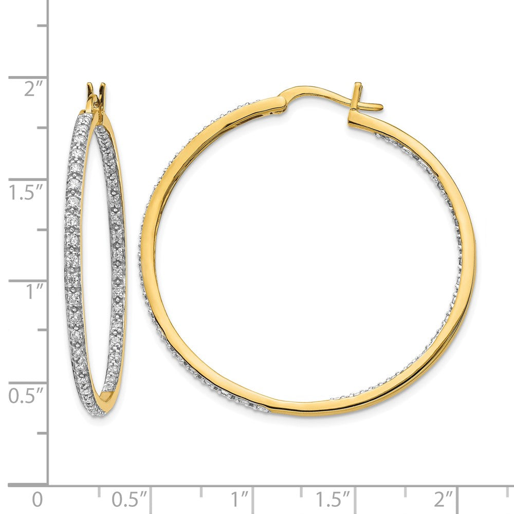 7/8 carat Diamond In/Out Hoop Earrings - WBC