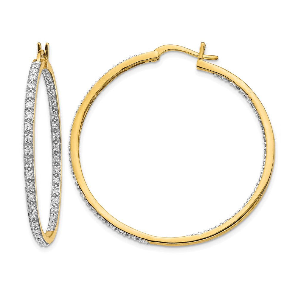 7/8 carat Diamond In/Out Hoop Earrings - WBC