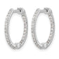 1/2 carat Diamond In/Out Hinged Hoop Earrings - WBC