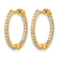 1/2 carat Diamond In/Out Hinged Hoop Earrings - WBC