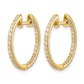 3/4 carat Diamond In/Out Hinged Hoop Earrings - WBC