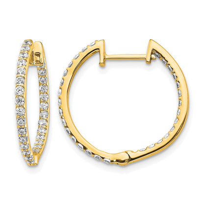 3/4 carat Diamond In/Out Hinged Hoop Earrings - WBC
