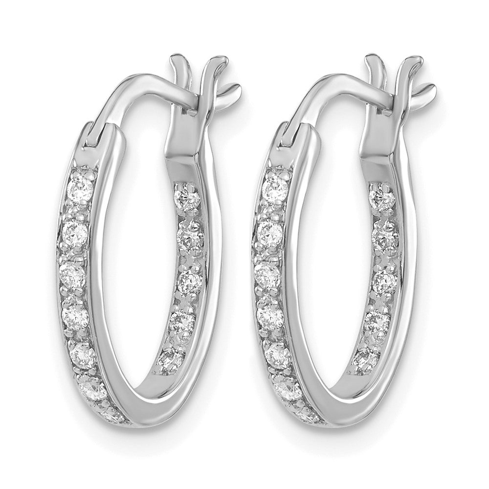 1/4 carat Diamond In/Out Hoop Earrings - WBC