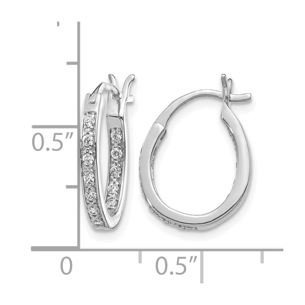 1/4 carat Diamond In/Out Hoop Earrings - WBC