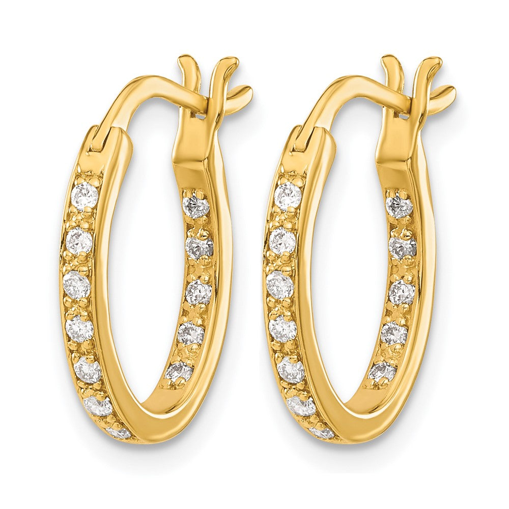 1/4 carat Diamond In/Out Hoop Earrings - WBC