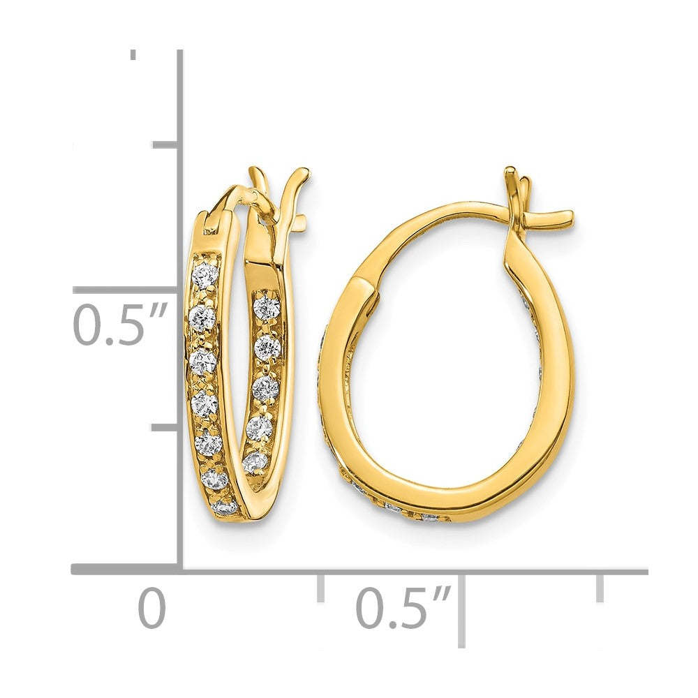 1/4 carat Diamond In/Out Hoop Earrings - WBC