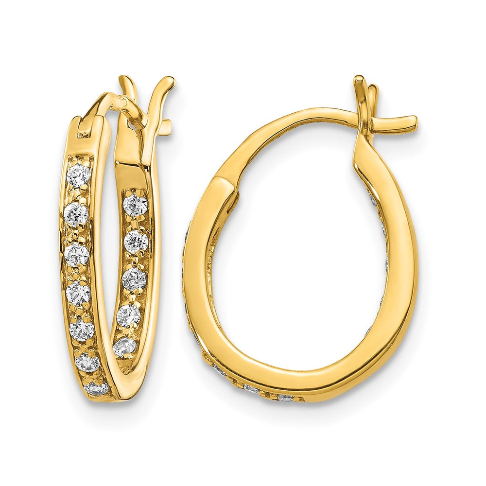 1/4 carat Diamond In/Out Hoop Earrings - WBC