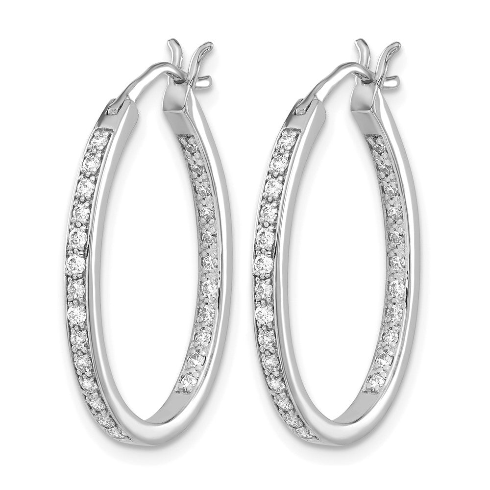 1/2 carat Diamond In/Out Hoop Earrings - WBC