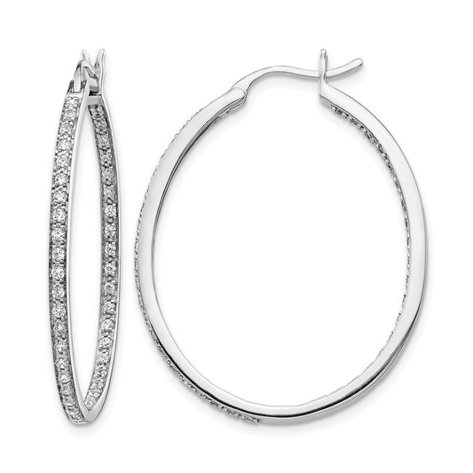 3/4 carat Diamond In/Out Hoop Earrings - WBC