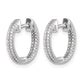 2-row 1/5 carat Diamond In/Out Hinged Hoop Earrings - WBC