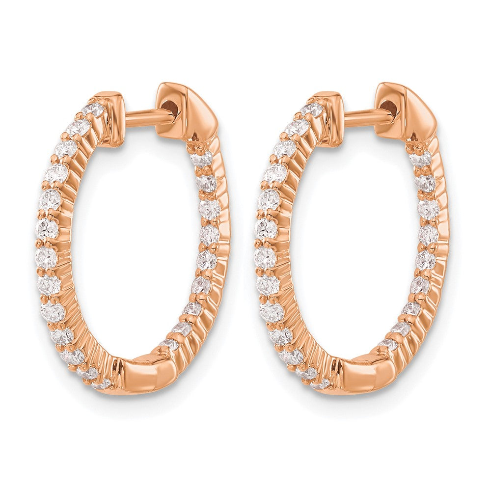 1/2 carat Diamond In/Out Hinged Hoop Earrings - WBC