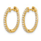 1/2 carat Diamond In/Out Hinged Hoop Earrings - WBC