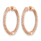 5/8 carat Diamond In/Out Hinged Hoop Earrings - WBC