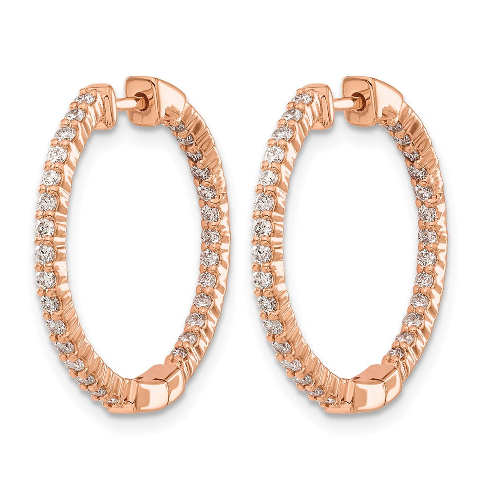 5/8 carat Diamond In/Out Hinged Hoop Earrings - WBC