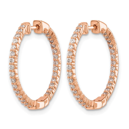5/8 carat Diamond In/Out Hinged Hoop Earrings - WBC