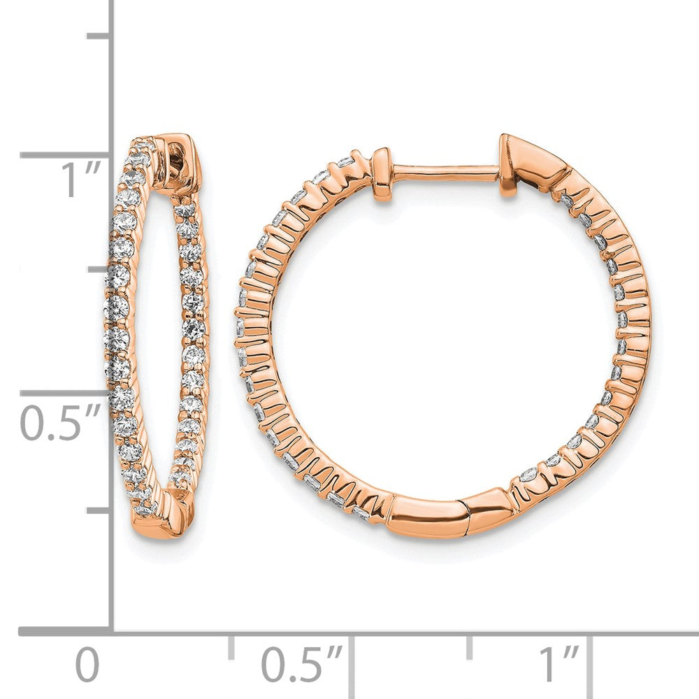 5/8 carat Diamond In/Out Hinged Hoop Earrings - WBC