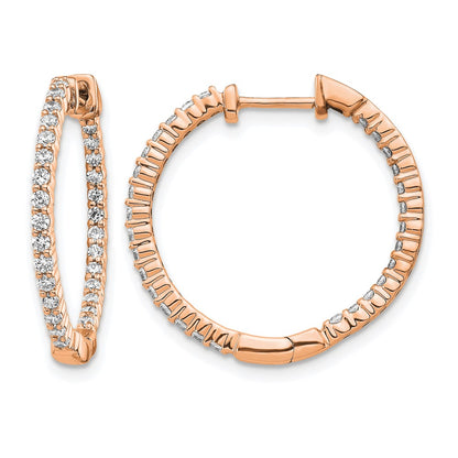 5/8 carat Diamond In/Out Hinged Hoop Earrings - WBC
