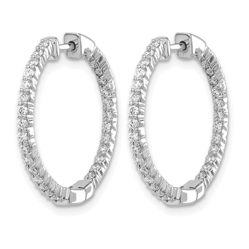 5/8 carat Diamond In/Out Hinged Hoop Earrings - WBC