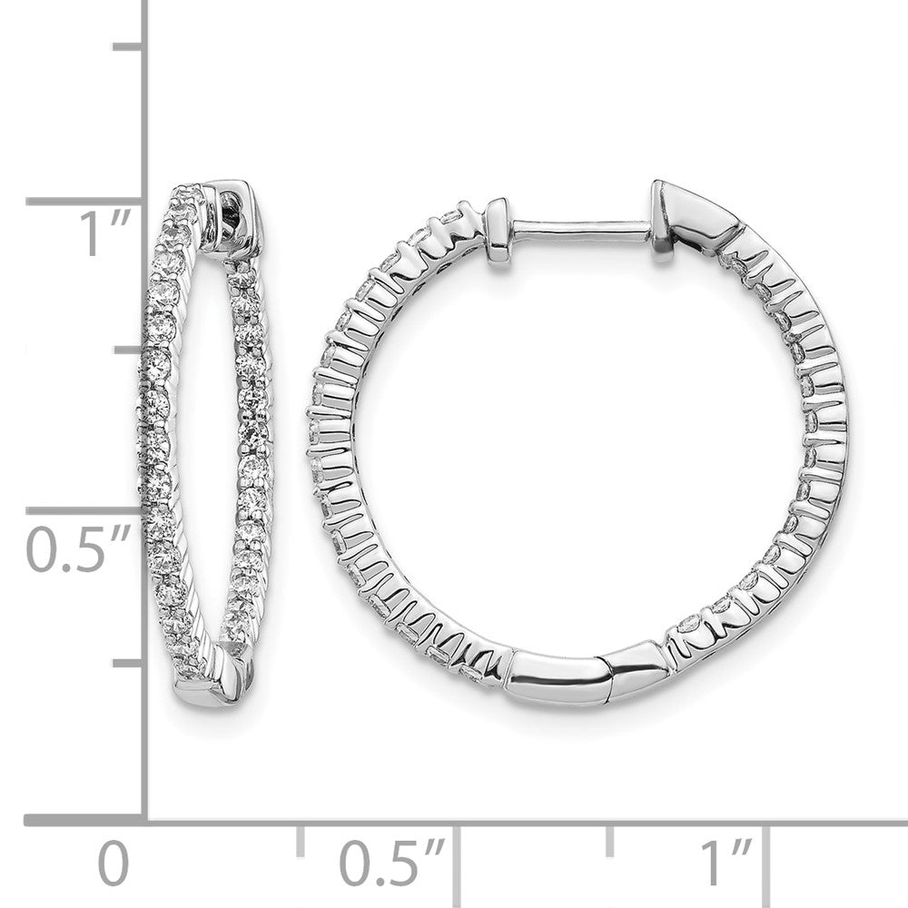 5/8 carat Diamond In/Out Hinged Hoop Earrings - WBC