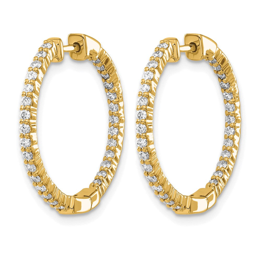 5/8 carat Diamond In/Out Hinged Hoop Earrings - WBC
