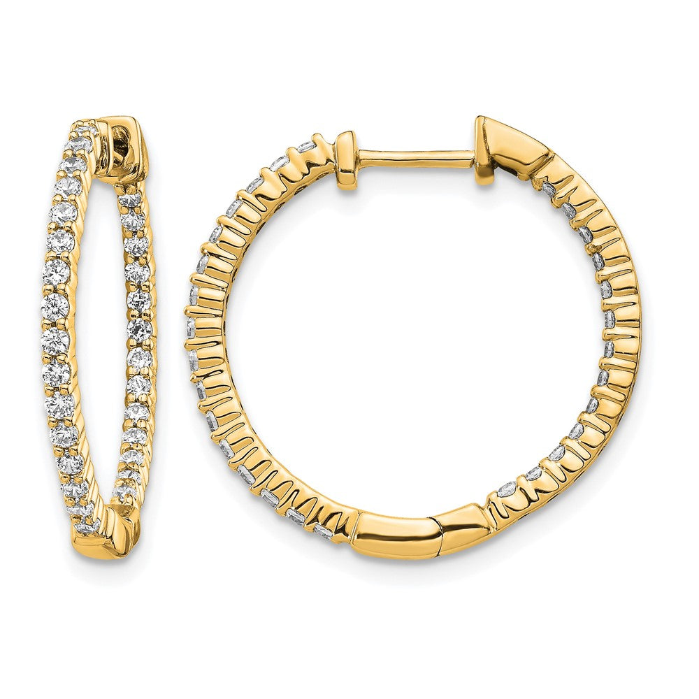 5/8 carat Diamond In/Out Hinged Hoop Earrings - WBC