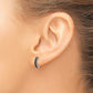 3-row 3/8 carat Diamond in/Out Hinged Hoop Earrings - WBC