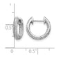 3-row 3/8 carat Diamond in/Out Hinged Hoop Earrings - WBC