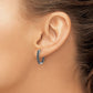 3-row 1/2 carat Black Diamond In/Out Hoop Earrings - WBC