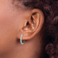 3-row 1/2 carat Black and Diamond In/Out Hoop Earrings - WBC