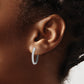3-row 7/8 carat Black and Diamond In/Out Hoop Earrings - WBC