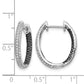 3-row 7/8 carat Black and Diamond In/Out Hoop Earrings - WBC