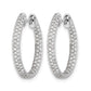 3-row 1.24 carat Diamond In/Out Hinged Hoop Earrings - WBC