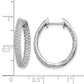 3-row 1.24 carat Diamond In/Out Hinged Hoop Earrings - WBC