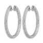 3-row 2.2 carat Diamond In/Out Hinged Hoop Earrings - WBC