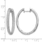 3-row 2.2 carat Diamond In/Out Hinged Hoop Earrings - WBC