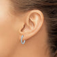 3-row 5/8 carat Diamond In/Out Hinged Hoop Earrings - WBC