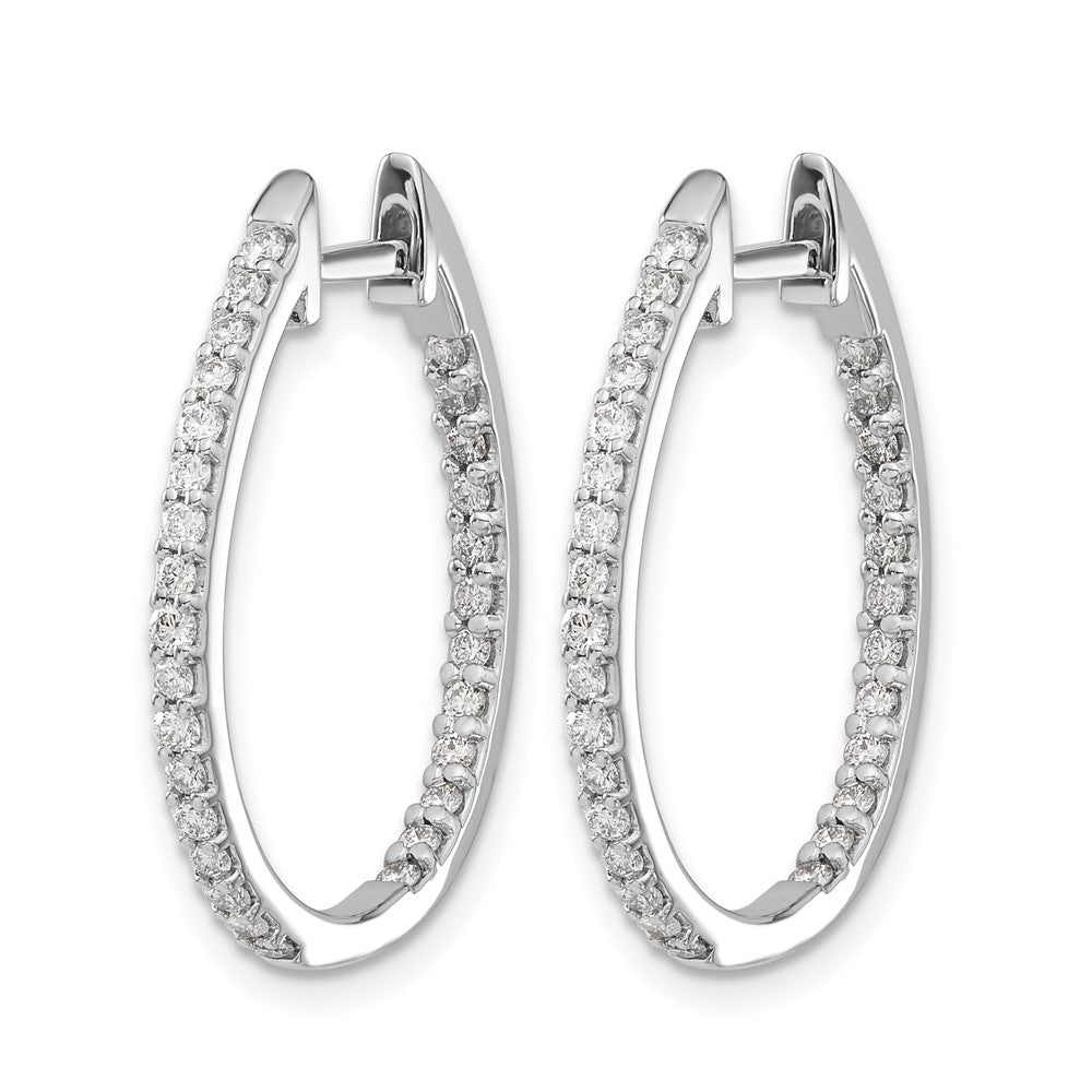 3/4 carat Diamond In/Out Hinged Hoop Earrings - WBC