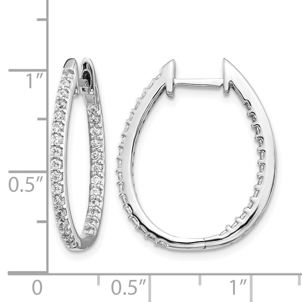 3/4 carat Diamond In/Out Hinged Hoop Earrings - WBC