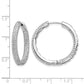 3-row 1.5 carat Diamond In/Out Hinged Hoop Earrings - WBC