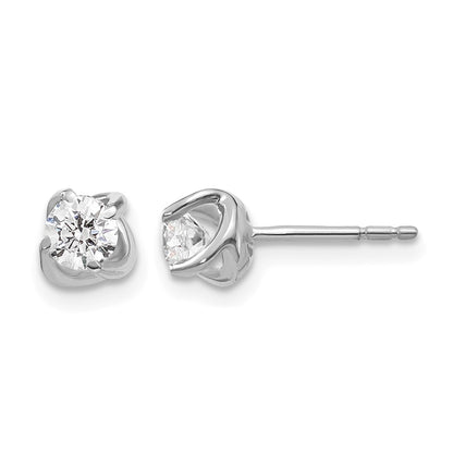 1/2 carat Diamond Fancy Twist Post Earrings - WBC
