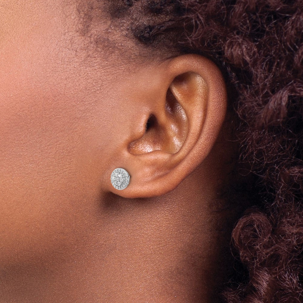 1/3 carat Diamond Cluster Post Earrings - WBC