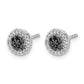 1/3 carat Black/ Diamond Cluster Post Earrings - WBC