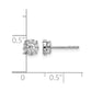 1/3 carat Diamond Halo Cluster Post Earrings - WBC