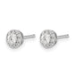 1/3 carat Diamond Halo Cluster Post Earrings - WBC