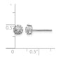 1/3 carat Diamond Halo Cluster Post Earrings - WBC